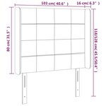 vidaXL Tête de lit avec oreilles Rose 103x16x118/128 cm Velours