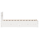 vidaXL Cadre de lit sans matelas blanc 75x190 cm bois de pin massif