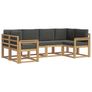 vidaXL Ensemble de canapés d'extérieur 6 pc Blanc et anthracite