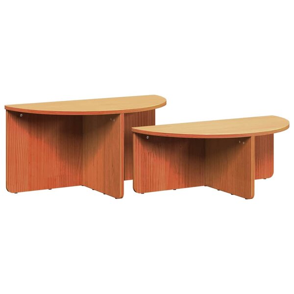 vidaXL Table basse 2 Pièces Marron cire 79 x 39 5 x 40 cm