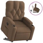 vidaXL Fauteuil inclinable Marron Tissu