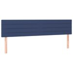 vidaXL Sommier à lattes de lit avec matelas Bleu 200x200 cm Tissu