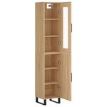 vidaXL Buffet haut Chêne sonoma 34 5x34x180 cm Bois d'ingénierie
