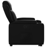 vidaXL Fauteuil inclinable Noir Similicuir