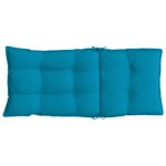 vidaXL Coussins de chaise à dossier haut lot de 4 bleu clair