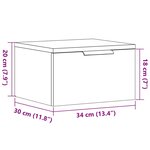 vidaXL Tables de chevet murales 2 Pièces chêne artisanal 34x30x20 cm