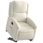 vidaXL Fauteuil inclinable Crème Velours