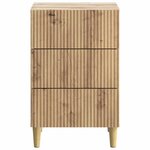 vidaXL Cabinet de chevet avec tiroir Chêne artisanal 43 x 41 x 66 5 cm