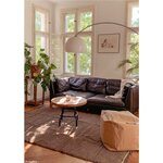 Tapis en laine brun chaud  à franges - 120 x 170 cm