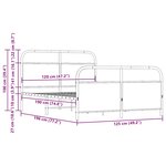 vidaXL Cadre de lit sans matelas 120x190 cm chêne marron