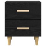 vidaXL Armoire de lit Chêne noir 40 x 35 x 47.5 cm Bois d'ingénierie