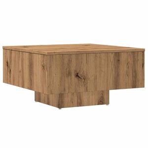 vidaXL Table basse chêne artisanal 60x60x31 5 cm bois d'ingénierie