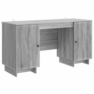 vidaXL Bureau Sonoma gris Bois d'ingénierie 142 5 x 50 x 75 cm