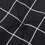 vidaXL Coussin de Banc de Jardin - Motif à Carreaux Noirs - 180 x 50 x 4 cm - Tissu Oxford