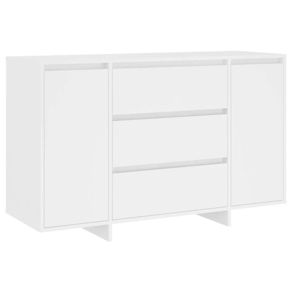 vidaXL Buffet avec 3 tiroirs Blanc 120x41x75 cm Bois d'ingénierie