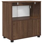 vidaXL Cabinet de salle de bain avec porte Chêne brun 61 x 35 x 64 cm