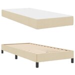 vidaXL Lit à ressorts avec matelas Crème 90 x 190 cm tissu