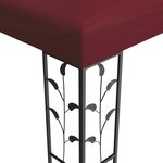 vidaXL Pavillon 3 97 x 2 96 x 2 68 m Bordeaux Polyester et Acier
