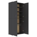 vidaXL Armoire à chaussures Gris 80x39x178 cm Bois d'ingénierie