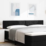 vidaXL Tête de lit avec des lumières à LED Réglable Noir 200 cm tissu