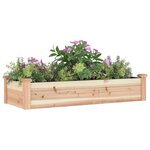 vidaXL Lit surélevé de jardin doublure 120x45x25 cm bois massif sapin
