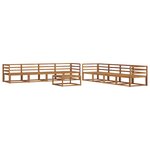 vidaXL Ensemble de canapés d'extérieur 9 Pièces Naturel