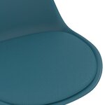 vidaXL Chaises à manger pivotantes lot de 2 turquoise similicuir