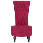 vidaXL Chaise à dossier haut rouge bordeaux conception de bouton