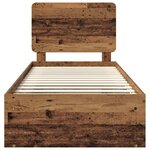 vidaXL Cadre de lit Bois ancien 75 x 190 cm Bois de pin massif