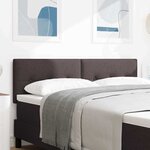 vidaXL Tête de Lit LED avec tête de lit Marron foncé 160 cm tissu