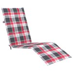vidaXL Chaise longue d'extérieur repose-pied et coussin Acacia solide