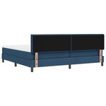 vidaXL Lit avec sommier - Matelas bleu 200x200 cm en tissu