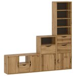 vidaXL Meubles TV 4 Pièces avec rangement ODDA bois de pin massif