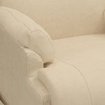 vidaXL Fauteuil inclinable Crème Similicuir daim
