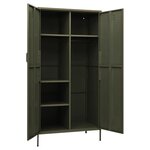 vidaXL Garde-robe Vert olive 90x50x180 cm Acier