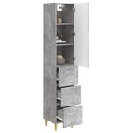 vidaXL Ensemble de Meubles 2 Pièces Gris béton 33 x 34 5 x 90 cm