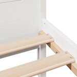 vidaXL Cadre de lit sans matelas blanc 75x190 cm bois de pin massif