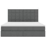vidaXL Lit avec rangement et matelas Gris foncé 160 x 200 cm Polyester