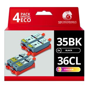 Pack compatible avec CANON PGI-35/CLI-36 4 cartouches
