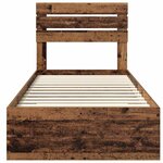 vidaXL Cadre de lit avec tiroir avec tête de lit Bois d'ingénierie