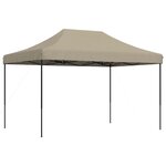 vidaXL Tente de réception pliable escamotable taupe 410x279x315 cm