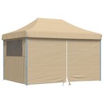 vidaXL Tente de fête Beige 279 x 410 x 315 cm Tissu Oxford