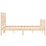 vidaXL Cadre de lit avec tête de lit 140x190 cm bois massif