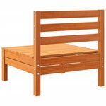 vidaXL Canapés de jardin sans accoudoirs 2 Pièces cire marron bois massif