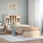 vidaXL Lit bibliothèque sans matelas 90x200 cm bois de pin massif