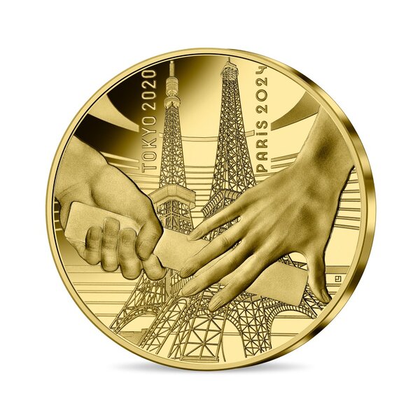 Monnaie de 200€ Or - Jeux olympiques de paris 2024 - Handover Tokyo-Paris