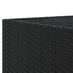 vidaXL Salon de jardin 6 Pièces avec coussins Noir Résine tressée