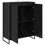 vidaXL Cabinet à chaussures avec stockage Chêne noir 79 x 36 x 100 cm