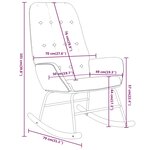 vidaXL Chaise à bascule Crème Tissu