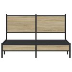 vidaXL Cadre de lit en métal sans matelas chêne sonoma 150x200 cm